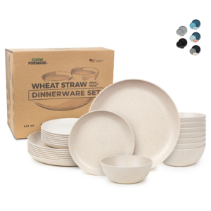 24-Piece Wheat Straw Dinnerware Set